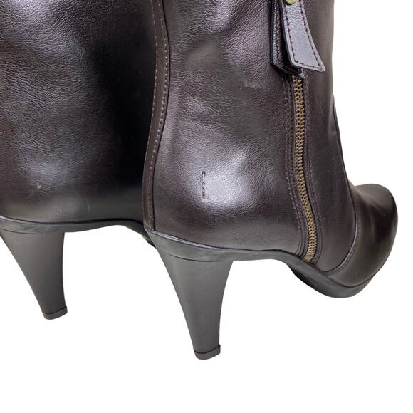 Stuart Weitzman Women’s Brown Side Zip Fur Trimmed Ankle Boot Size US 10 - Picture 13 of 15